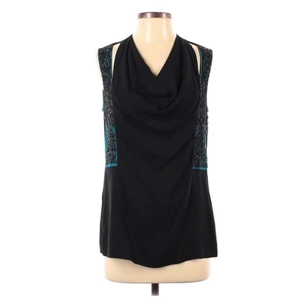 Yigal Azrouël Sleeveless Cowl Neck Silk Top